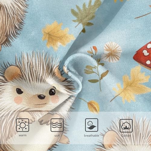 Wusikd Cute Hedgehogs Girls' Underwear Cotton Mushroom Girls Briefs Soft Toddler Underwear 2T3