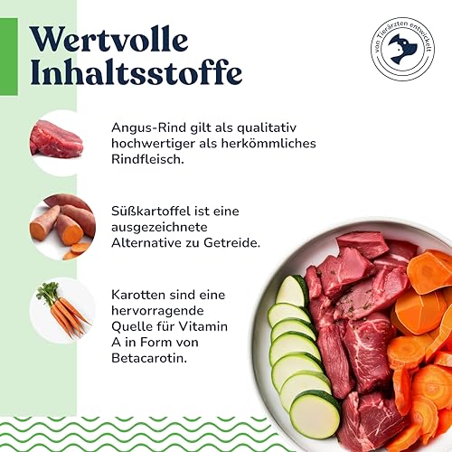 felmo Premium Trockenfutter für Hunde (2 KG) mit 50% Rind – Süßkartoffel & Zucchini – ohne Zucker- und Getreidezusatz – enthält Vitamine, Präbiotika & Omega-Fettsäuren – stärkt das Immunsystem