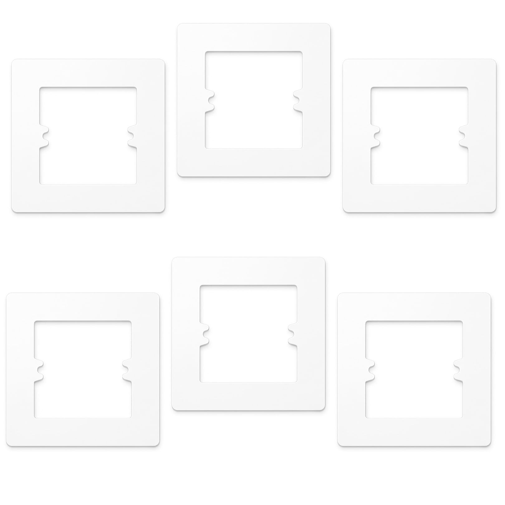 6 Pcs Light Switch Surround White,Single Light Switch Cover Plates Surrounds,Finger Plates for Light Switches,Plug Socket Surround Plates,Lightswitch Surround Covers Plate for Wall Guard Protector