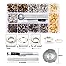 Metal Grommet Kit 3/16 inch 400Pcs Grommets Eyelets Sets with 3 Pieces Install Tool Kit and Box for Shoes Clothes Crafts Bag DIY Project 4 Colors