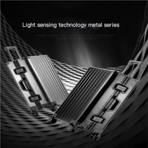 Suitcase All-aluminum Suitcase Aluminum-magnesium Alloy Suitcase Aluminum Frame Trolley Case Universal Wheel Case Suitcase Tags(Silver,26in)3