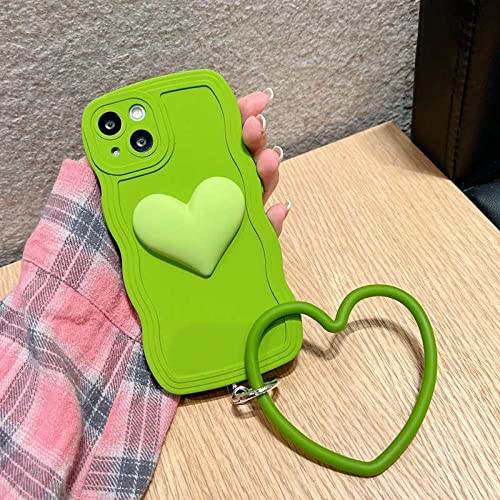 Coque de telephone pour Samsung S23 S22 S21 Ultra finition anneau coeur vert