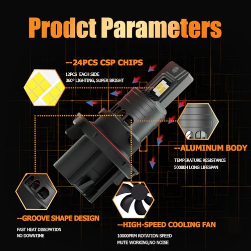 Kit de bombillas LED para Jeep Gladiator 2019-2024, 4 piezas miniatura 4