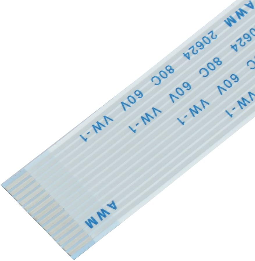 uxcell B Type 1.0mm Pitch 14Pin AWM 80C 60V VW-1 Flexible Flat Cable FFC 200mm 10Pcs