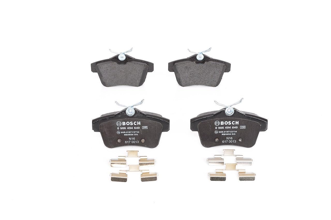 Bosch BP1359 - Plaquettes de Frein Arrière pour Voiture - Qualité Bosch - Réduction du Bruit et de la Poussière - Certifié ECE-R90 - Sans Cuivre - Jeu de 4 Plaquettes - Avec Accessoires | Compatible avec: CITROËN C4 I, C4 II, DS3, DS4, DS5, DS 4 / 4 CROSS