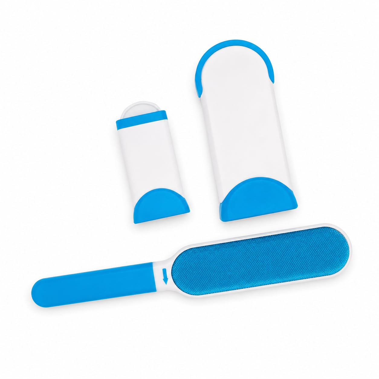 Burakh Blue Pet Hair Remover Lint Brush With Self-Cleaning Base – Reusable Fur & Fluff Remover For Clothes, Carpets, Sofas & Upholstery, Ideal For Dog, Cat & Rabbit Hair (Blue)