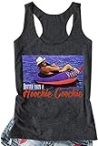 Hotter Than A Hoochie Coochie Graphic Summer Music Concert Chris Vintage Sexy Tank Tops for Women Cute Funny Friend Camis (Dark Grey, Large)