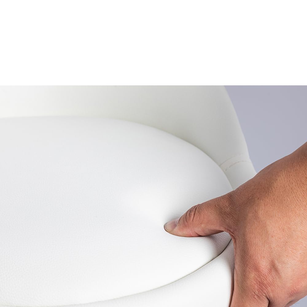 Mingone Bürohocker mit Rollen Sattelhocker mit Niedrige Rückenlehne Ergonomische Arbeitsstuhl Kosmetik Sattelstuhl Höhenverstellbar Friseurstuhl，Weiß