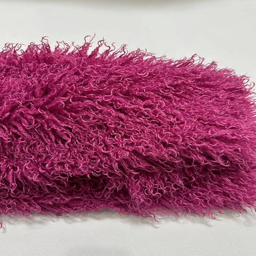 Polaire bouclée au mètre couleur Purple Red pour coudre un manteau d'hiver