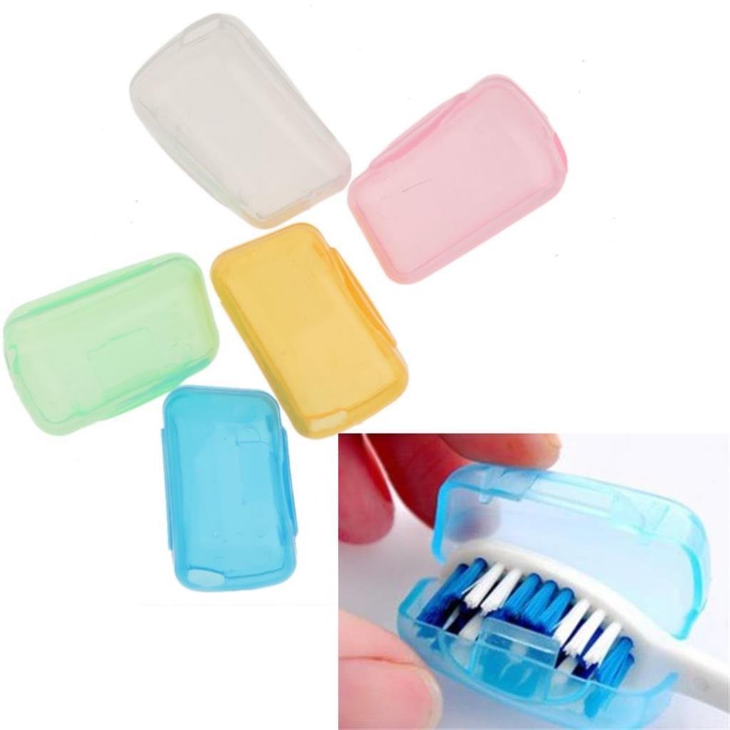 SpiderJuice 5Pc Antibacterial Plastic Toothbrush Top Head Protector Clip On Caps Bristles Cover Case Hygiene Teeth Brush Lid Guard for Bathroom Travel Camping (B07967LT5M) Amazon Price History, Amazon Price Tracker