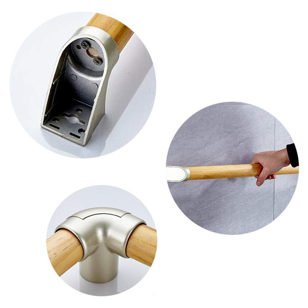 Barra de agarre de seguridad para baño de madera, barra de apoyo de soporte en ángulo en forma de L, pasamanos de ducha de bañera para mujeres mayores, discapacitadas o embarazadas(70×70cm)