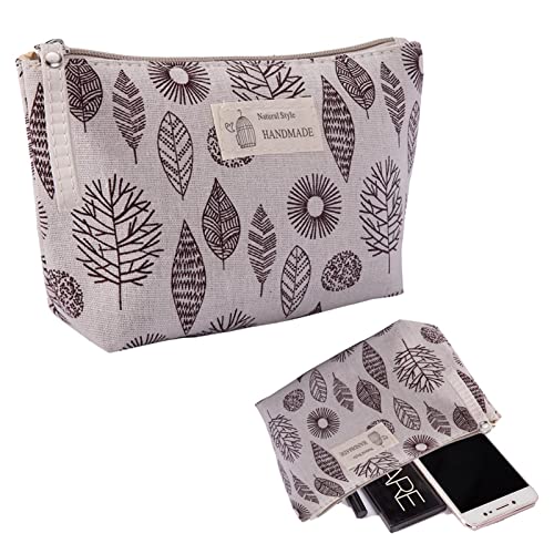 Neceser de lona con cremallera - Estuche multifunción para almacenamiento de bolsas de cosméticos con cremallera - Estuche multifunción para almacenamiento de bolsas de cosméticos para viajes Nasoalne