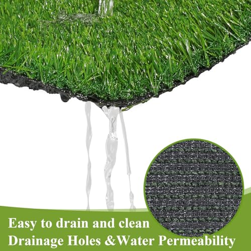 HEBE Artificial Grass Turf Rug 2 x 8 Ft Dog Pee Pads Potty Training Rug with Drainage Holes Fake Grass Patch Turf Carpet Door Mat for Dog Pets Patio Lawn Landscape Balcony by HEBE RUGS - Image 5