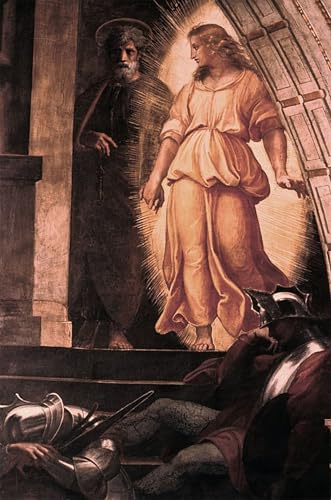 Poster Raffaello Sanzio Libération de Saint Pierre Tableaux Toile Déco 60x90cm