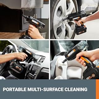 Worx 20V SteamStorm Cordless Handheld Steam Cleaner w/Accessories, Steamer for Cleaning 220°F 8-Second Preheat, Lightweight Portable Steamer for Home Car – Battery & Charger Included