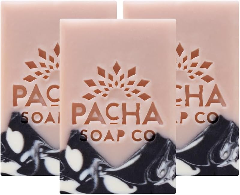 Sabonete em Barra Pacha Soap Co White Blossom & Fig, 3 unidades de aproximadamente 113 g cada