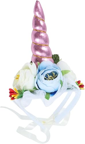 Miniatura 9 de Beavorty 2 sombreros de unicornio para perro, sombrero de vacaciones, disfraz de unicornio para perro, accesorios de fotografía de mascotas, disfraz