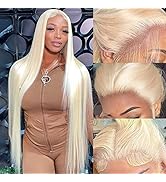 Alididi 613 Blonde Lace Front Wigs Human Hair 13x4 150% Density Straight Lace Frontal Wig Human H...