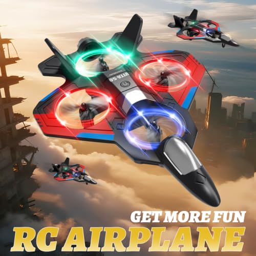 Image of 4DRC RC Planes Remote Control Airplanes for Kids, Foam Remote Control Planes for Kids Adults Beginners, Remote Control Helicopter Fighter Jet Drones for Kids Adults, 360 Flip Easy to Fly