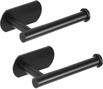 2 PCS Toilet Paper Holder, Premium SUS304 Stainless Steel Rustproof Wall Mounted Toilet Roll Holder No Drilling Toilet Tissues Holder for Bathroom, Washroom, Kitchen