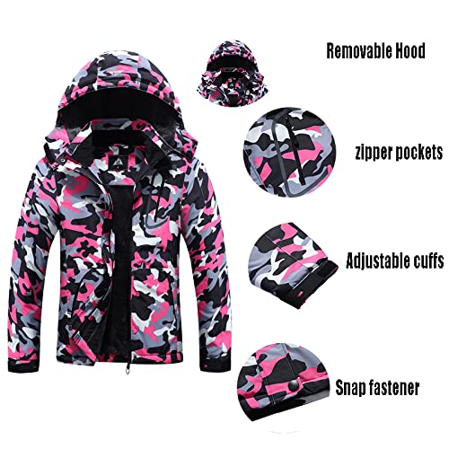 Image of MOERDENG Women's Waterproof Ski Jacket Warm Winter Coat Outdoor Windbreaker Hiking Snowboarding Jacket