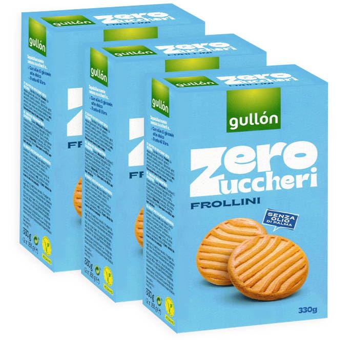 3X Gullon Frollini Biscotti con Zero Zuccheri Senza Olio di Palma 330g