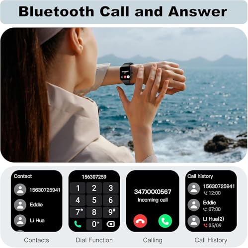 Fempoin Smart Watch for Women Men (Answer/Make Call),1.96" SmartWatch, Fitness Watch with 100+ Sport Modes, IP68 Waterproof, Pedometer, Heart Rate/Sleep Monitor, Activity Tracker for Android iOS - image 7