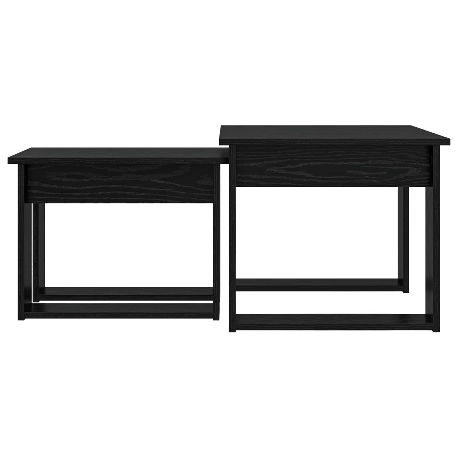 Set di 2 tavolini da caffè in legno effetto rovere | Tavolino salvaspazio per il soggiorno con design robusto e utilizzo flessibile come tavolino da caffè.