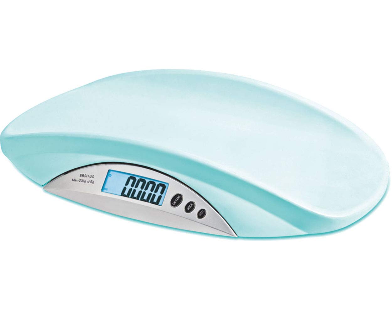 CGOLDENWALL Digitale Babywaage für Kleinkinder, Kleinkinder, Gewicht bis zu 20 kg, ergonomisches konkaves Design, 4 hochpräzise Wägezellen, CE-geprüft, Blau