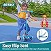 Gotrax KS3 Kids Kick Scooter, LED Lighted Wheels, Adjustable Height Handlebars and Removable Seat, Lean-to-Steer & Widen Anti-Slip Deck, 3 Wheel Scooter for Kids Ages 2-8 and up to 100 Lbs (SkyBlue)