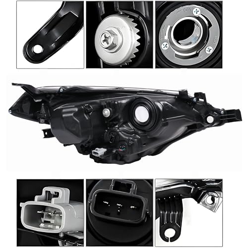 Image of Headlights Assembly Compatible with 2014 2015 2016 Toyota Corolla