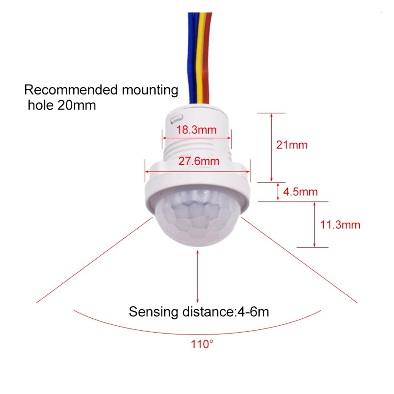 5/10 Uds Sensor de luz automático de movimiento infrarrojo interruptor Detector IR 12V 24V DC 110V 220V AC lámpara de noche de inducción de cuerpo humano(10pcs 100-240VAC)