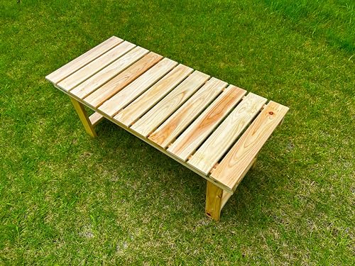 国産総桧縁台 幅87㎝ 奥行38㎝ 高さ36.5㎝ 天然桧使用 ウッドベンチ 置台 ナチュラル [4]