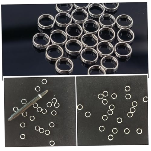Totority 500 piezas anillas metálicas para ejes de dardos miniatura 6