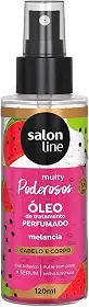 Salon Line, Óleo de Tratamento, Multy Melancia, Cabelo e Corpo, Vegano - Todos os Tipos de Cabelos, 120ml