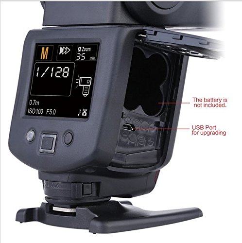 GOWE i-TTL Master Slave lampa błyskowa Speedlite GN60 2,2 cala kolorowy panel dotykowy LCD z filtrem dyfuzora do kamer Nikon