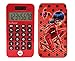 LEXIBOOK- Calculadora de Bolsillo Miraculous, Ladybug, Funciones de clásicas y avanzadas, Cubierta Protectora rígida, con batería, Rojo/Negro