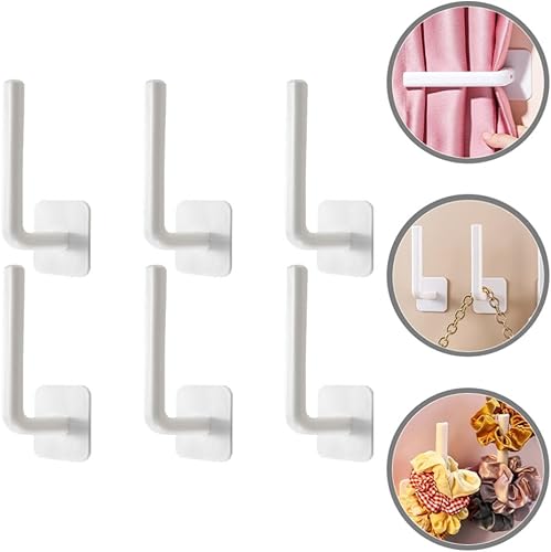 Miniatura 5 de Didiseaon 6 ganchos para sombreros, sombreros, sombreros, diadema, organizador adhesivo para sombreros, organizador de sombreros, organizador de