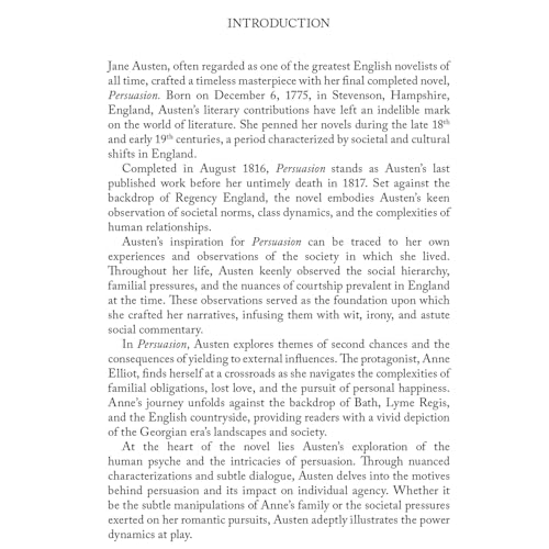 Image of Persuasion by Jane Austen | Romantic & Youthful Classic | Unabridged & Complete (192 Pages) | Victorian Literature | Paperback Edition with Premium ... Who Enjoy Romantic Classics (Classic Novels)