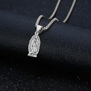 YionZian 60Pcs Metal Oval Cruz Del Perdon Catolica Virgen De Guadalupe Charms Religious De La Virgen Milagrosa Pendant for Diy Mexican Bracelet Jewelry Making