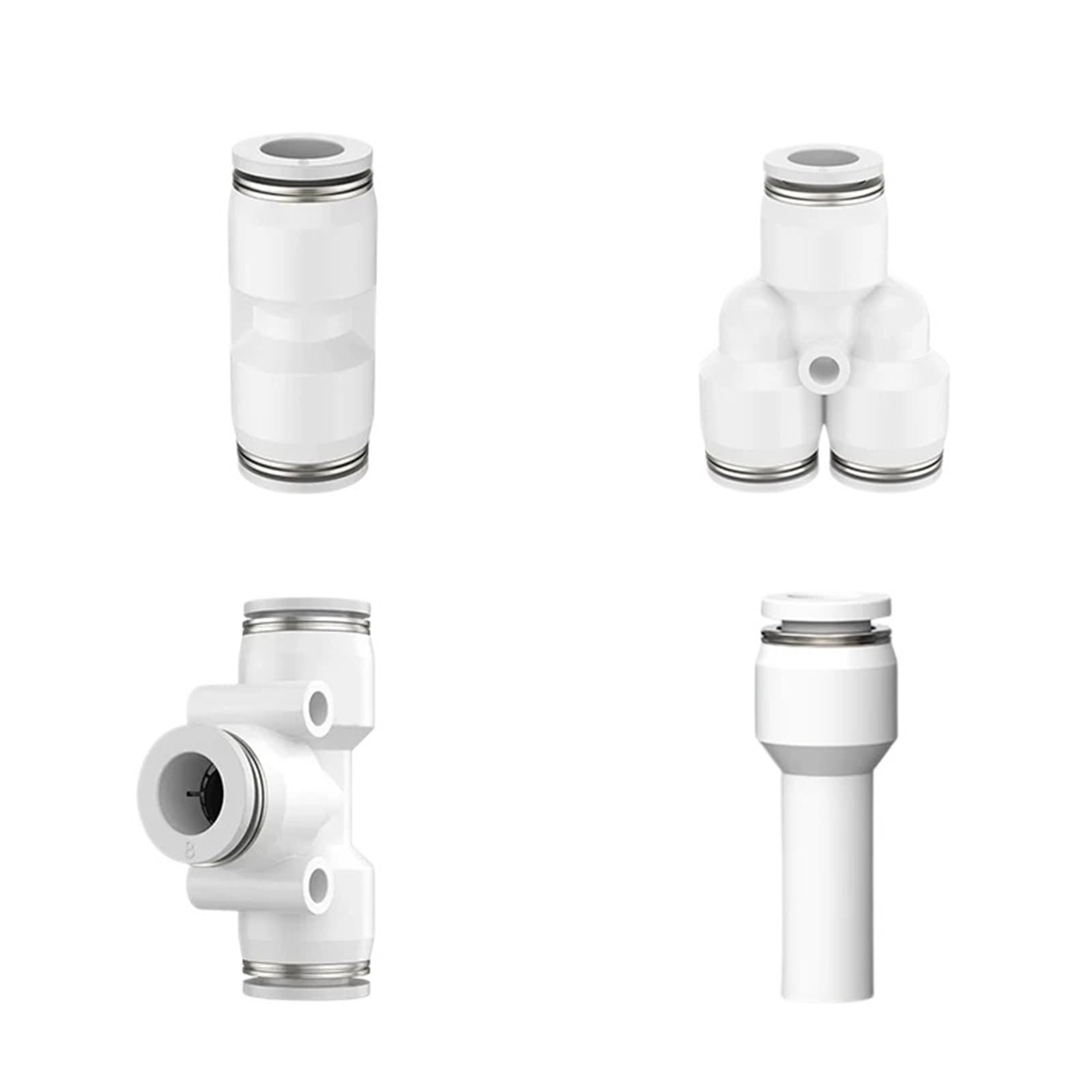 Pneumatic Air Hose Fittings Pressure Fitting Pipe Connector PG Different Diameter PG6-4 PEG6-4 1Pcs(12-10)