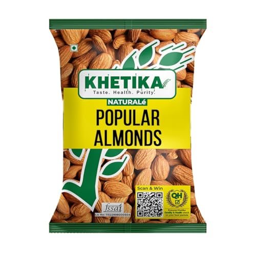 Khetika Naturale California Almonds 500G | Whole Crunchy Almonds | Premium Badam Giri | High in Fibre | Gluten Free (B0D53WJM3F) Amazon Price History, Amazon Price Tracker