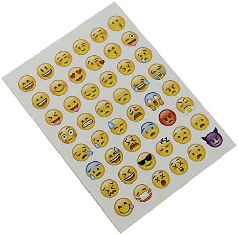 Bkrdty Smile Stickers 40 sheets Emoticon Sticker Small Yellow Laughing Sticker for Wall Mobile Laptop Party Decoration and as Reward for Children