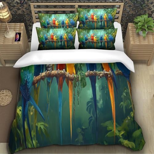 Housse de couette fermeture éclair cœurs colorés 3D - 5