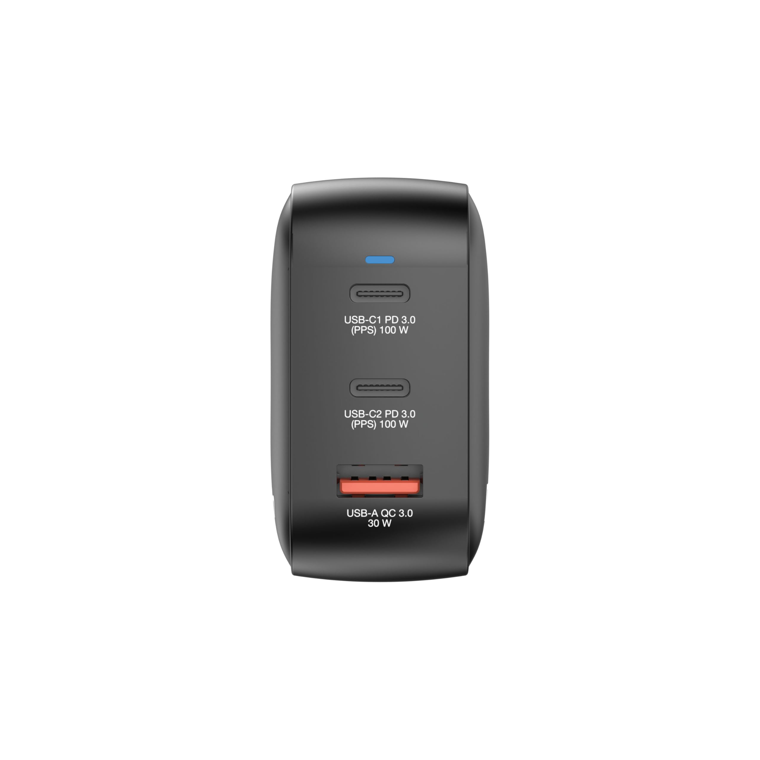 Verbatim Mini GaN Chargeur de 100W, Chargeur USB-C à 3 Ports, Adaptateur Secteur avec 2 x USB-C et 1 x USB-A, Chargeur Rapide Universel (UE, UK, US), pour Ordinateur Portable, Tablette, Smartphone