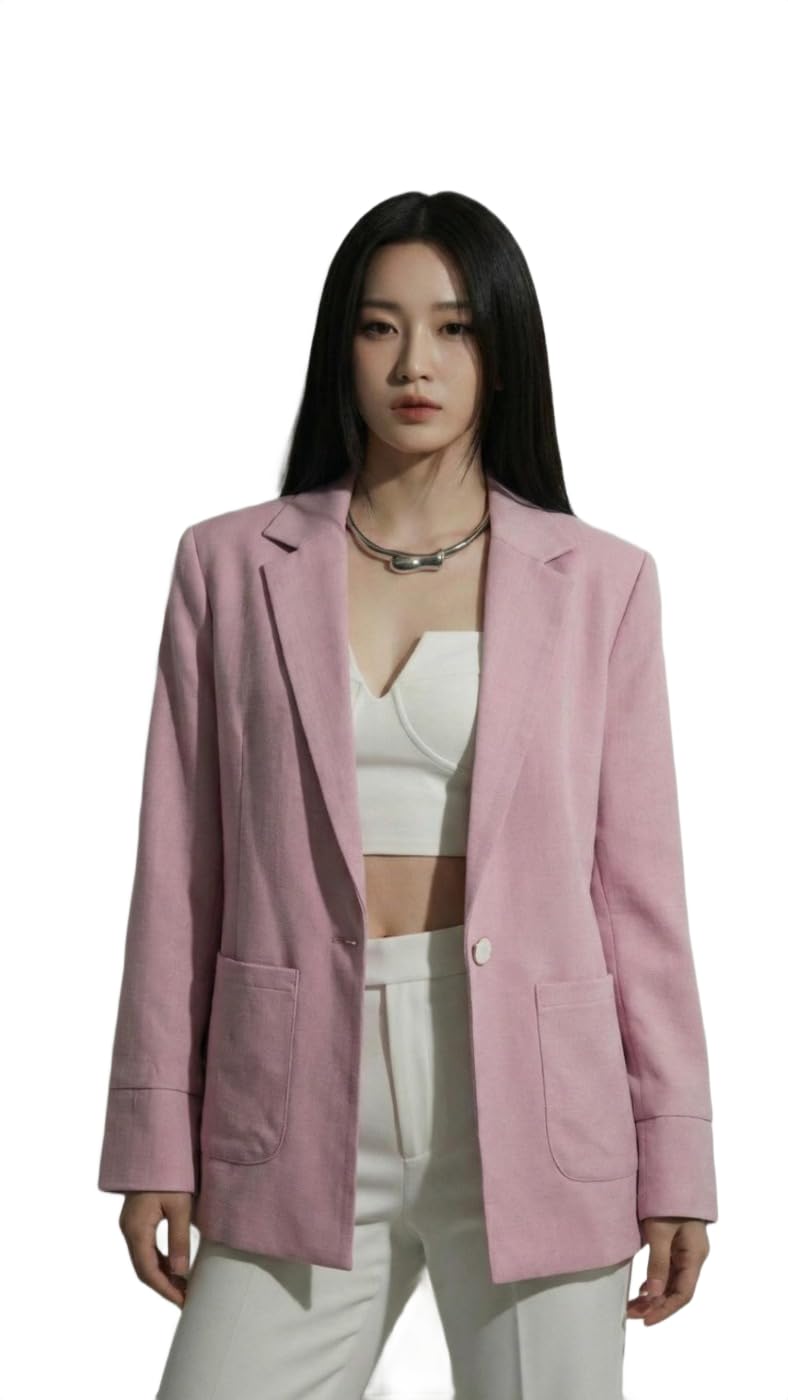 cadmon Women Lavender Smart Fit Blazer Casual Business Office Jacket Lightweight Outerwear-picture-39