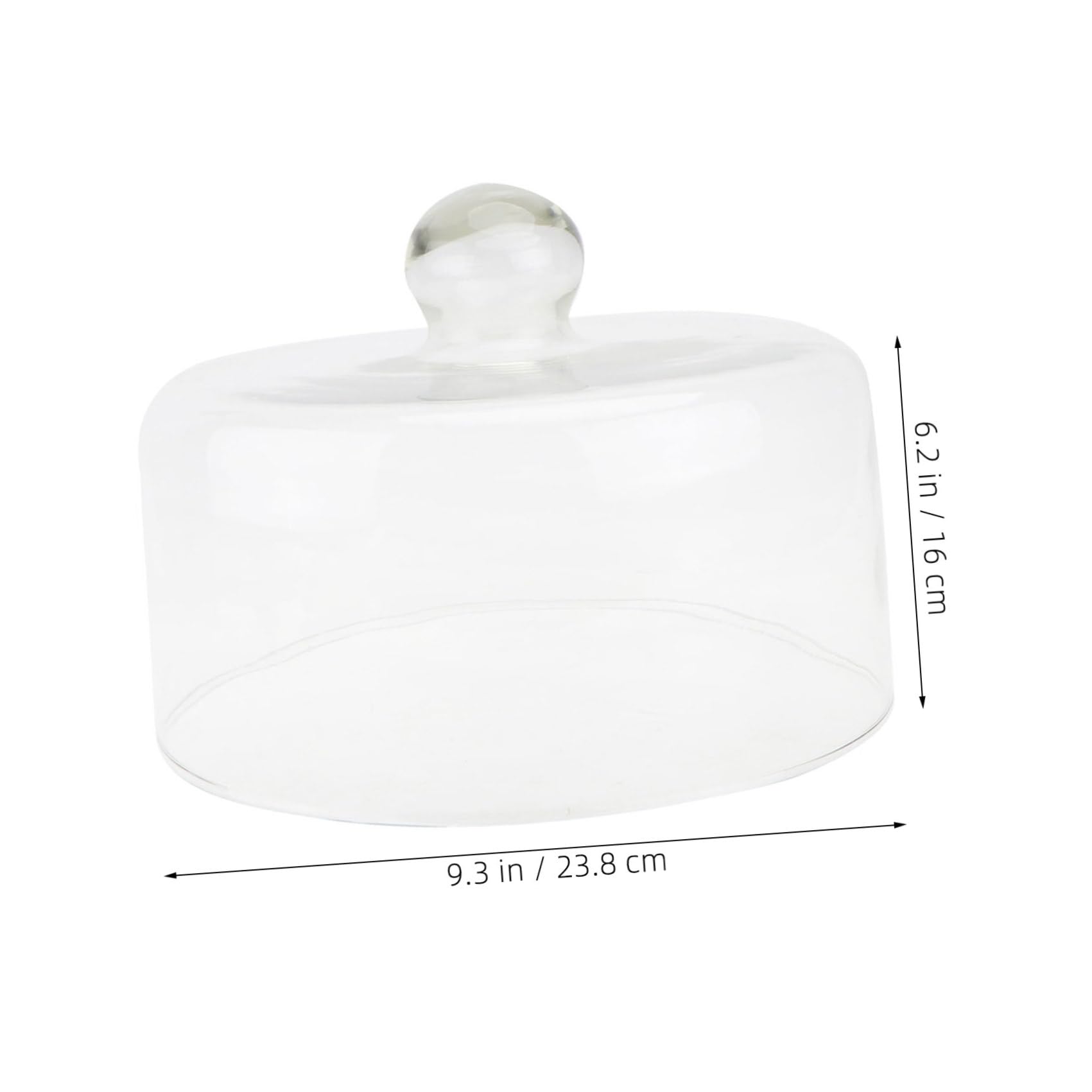 BESPORTBLE Couvercle de Plateau à Gâteau Dôme à Gâteau en Verre Réutilisable Facile à Nettoyer Accessoire Pâtisserie Protection Alimentaire pour Buffet et Activités