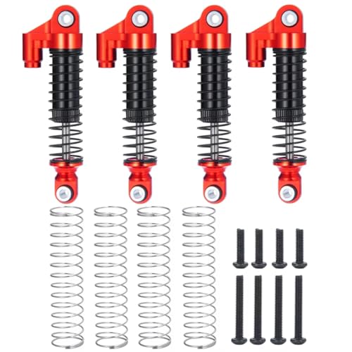 RC�_���p�[���f�� For TRX-4M For Mustang For Defender 1/18 �p 4�� 56mm ���������I�C���V���b�N�A�u�\�[�o�[ YEAHRUN �����[�g�R���g���[���N���[���[�ԗ��A�b�v�O���[�h�p�[�c(Red)