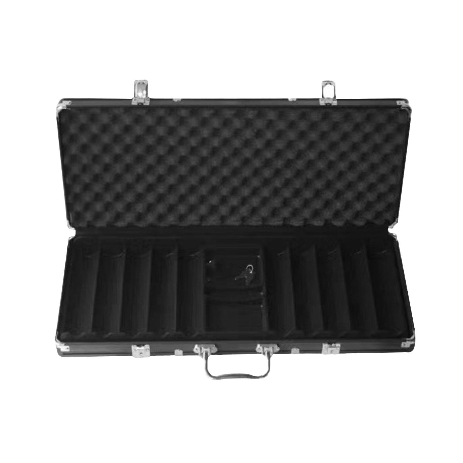 Mallette Chips Boîte de Rangement Robuste PP avec Protection Partitionnée Grande Capacité Transport Facile Adaptée pour Adultes Utilisation à La, Noir
