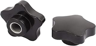 New Lon0167 M16 Female Featured Thread 65mm Dia reliable efficacy Plastic Star Head Clamping Knob Black 2pcs(id:be5 e9 cc 1ab)
